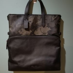 graham tote with camo print